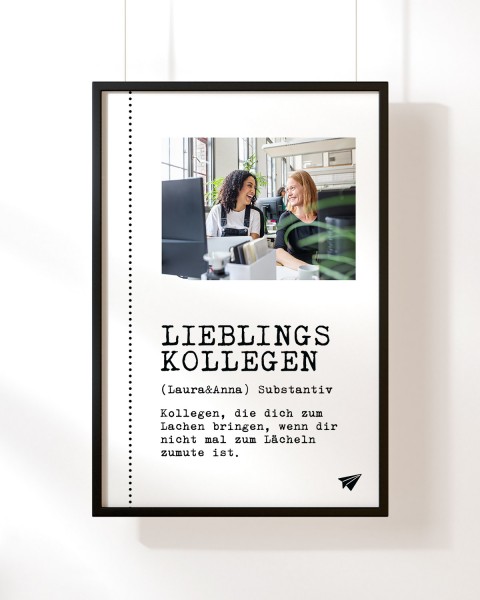 Lieblingskollegen – personalisiertes Poster