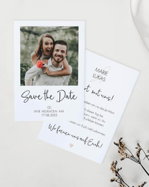 Save the Date- Personalisierbare Postkarte