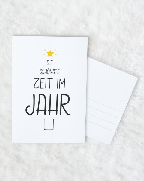 Die schönste Zeit im Jahr - Postkarte