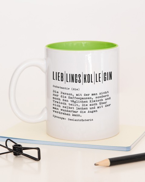 Definition Lieblingskollegin - personalisierbare Tasse