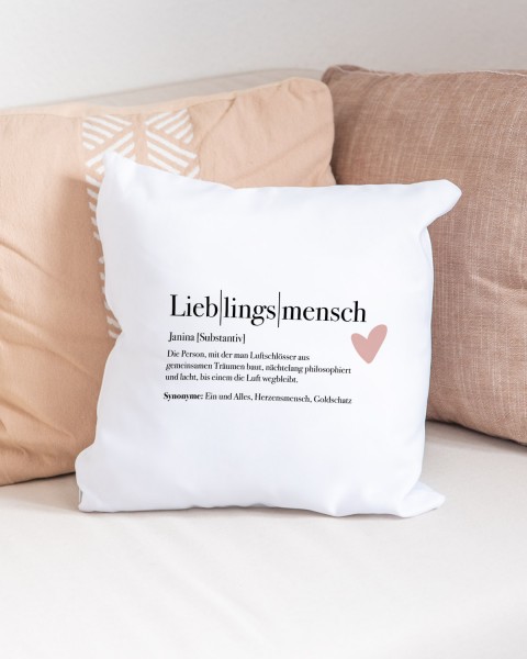 Definition Lieblingsmensch Kissen